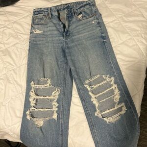 Size 6 American Eagle Ripped Wide Leg Jeans